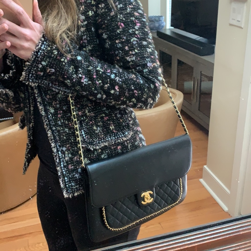 SOLD Chanel Unchained Leather Clutch - Picture 12 of 13